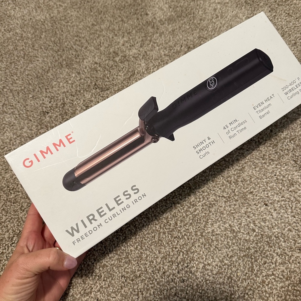 New in box, Gimme Beauty wireless curling iron